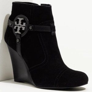 Black Wedge Ankle Boots